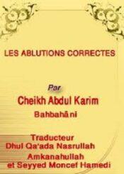 LES ABLUTIONS CORRECTES