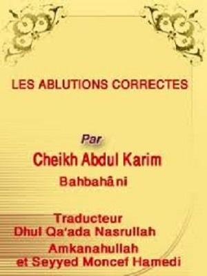 LES ABLUTIONS CORRECTES