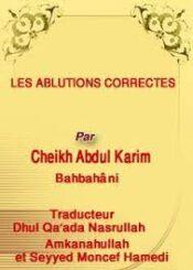 LES ABLUTIONS CORRECTES