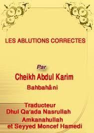 LES ABLUTIONS CORRECTES